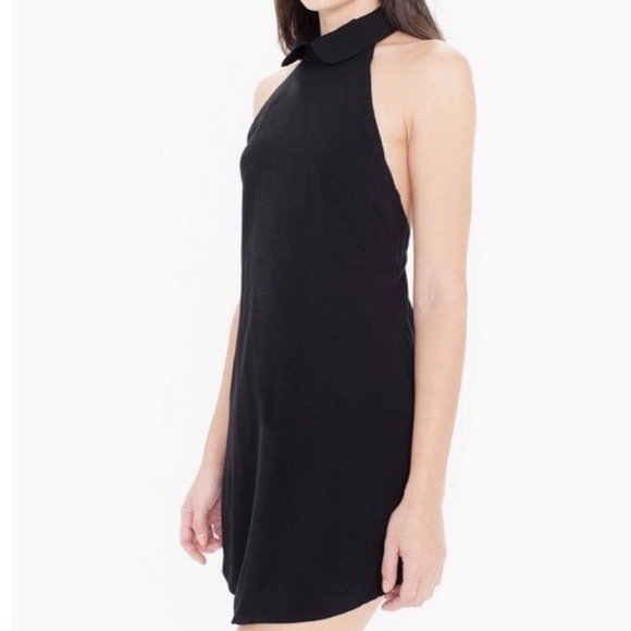 American Apparel Black Bib Dress Size XS /S - Picture 10 of 14